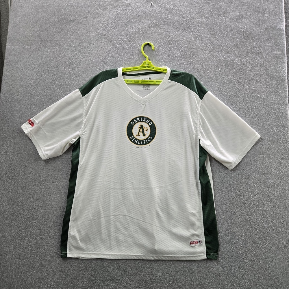 Oakland Athletics Men Jersey 2X-LARGE White Stitches Team Logo